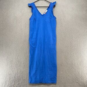 Free People FP Beach Midi Dress Womens XS Ruffle V-Neck Resort Once Upon A Sea